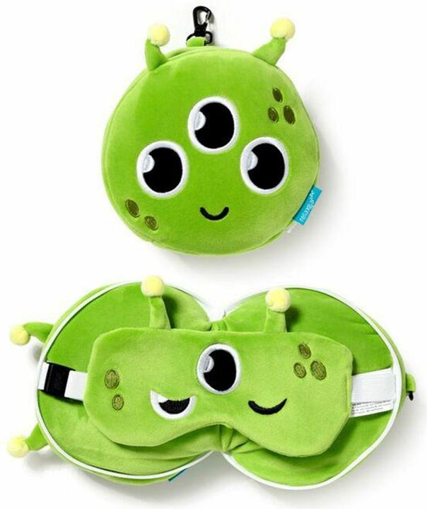 Immagine prodotto Triton Relaxeazzz Space Cadet Alien Weltraum Reisekissen & Schlafmaske (Cuscino per testa e collo)