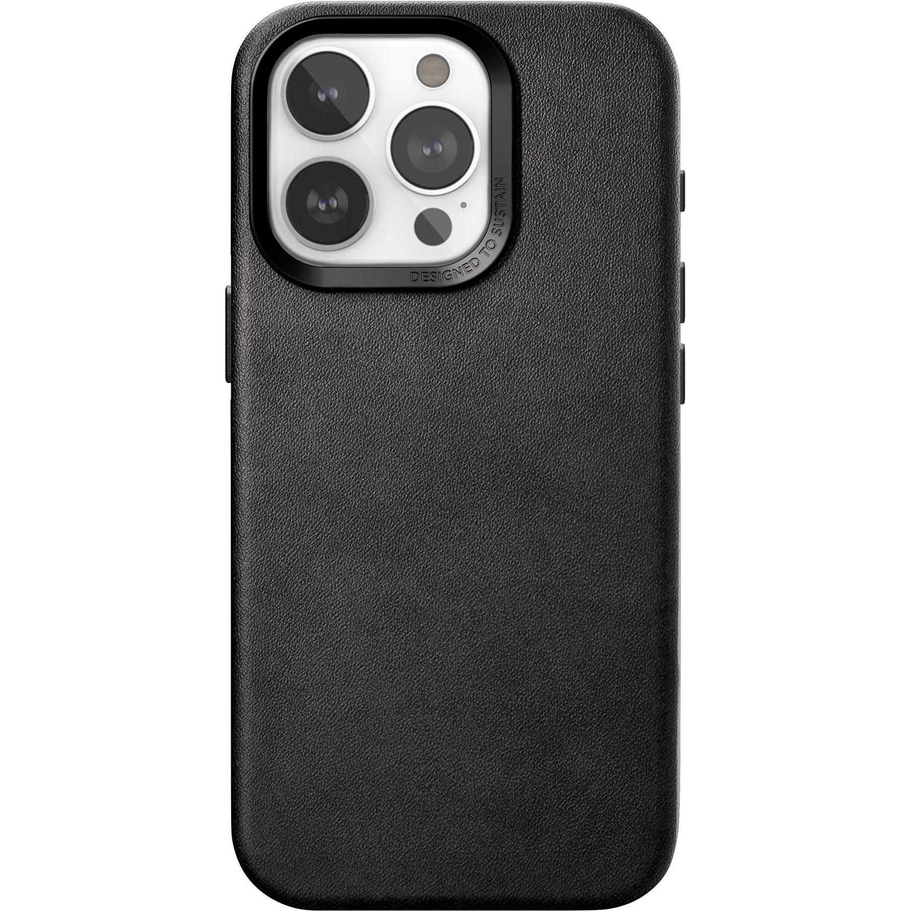 Woodcessories Bio Leather Case (Apple iPhone 15 Pro Max), Smartphone Hülle, Schwarz