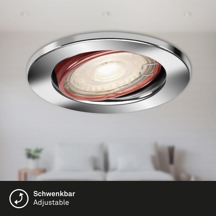 Produktbild Briloner LED Einbauleuchte, chrom, 1xGU10/4,9W (460 lm, GU10)