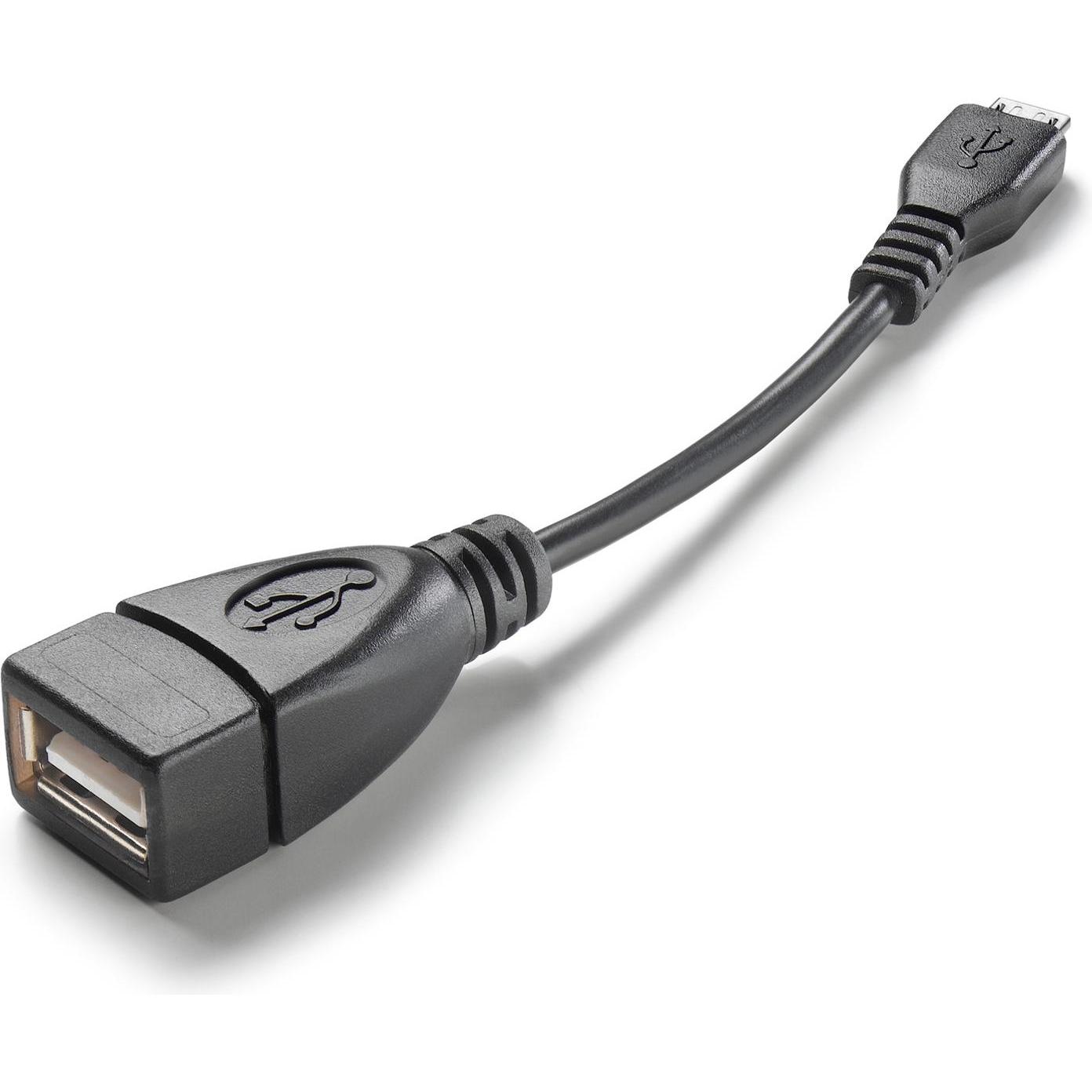 Cellularline Verbindet deine USB-Peripheriegeräte mit dem Smartphone (Micro USB, USB-A) (OTGUSBADAPTERSMPH)