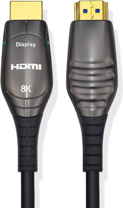 Image du produit Audiolab Câble HDMI fibre optique 8K/60Hz, 20m, noir (20 m, HDMI, 2.1)