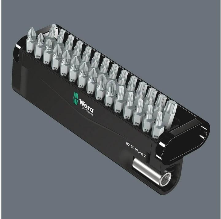Produktbild Wera Bit-Check 30 Wood 2 (Kreuz Phillips PH M2, Kreuz Pozidriv PZ M1, Kreuz Pozidriv PZ M2, Kreuz Pozidriv PZ M3)
