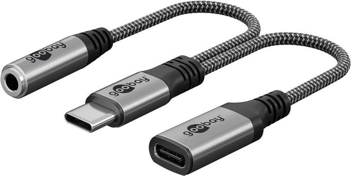Goobay USB-C vers USB-C et jack 3,5 mm AUX (USB Type C, USB Type C, Jack 3.5mm)