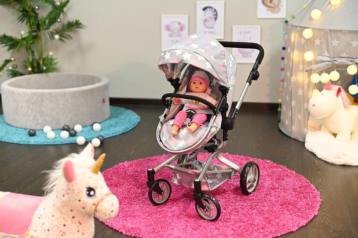 Actual product image Knorrtoys Puppenwagen Boonk - "star grey pink"