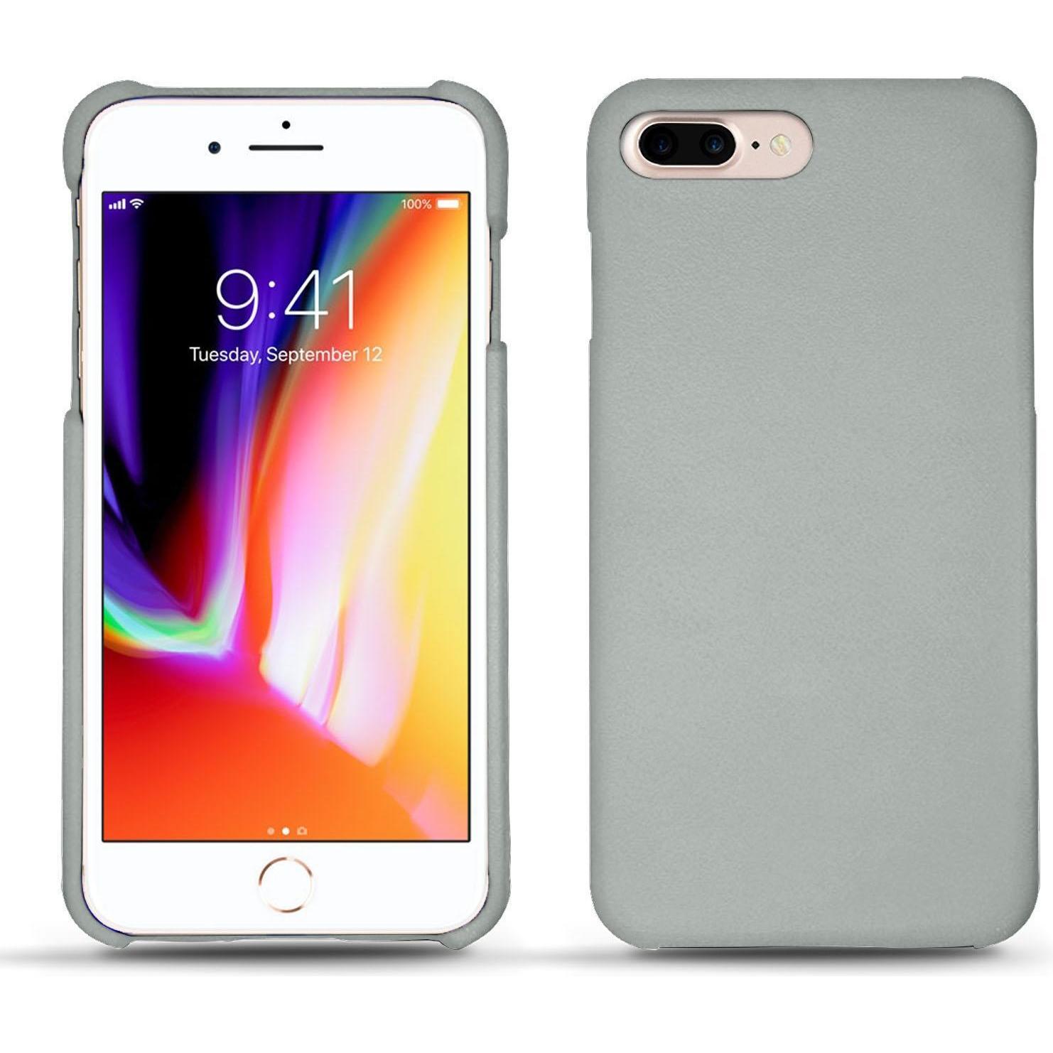 Noreve Lederschutzhülle (Apple iPhone 8 Plus), Smartphone Hülle, Grau
