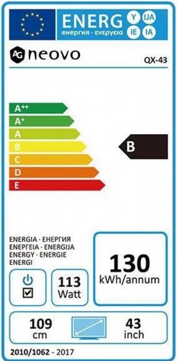 Energie-Label AG neovo QX-43 (3840 x 2160 Pixel, 42.50")