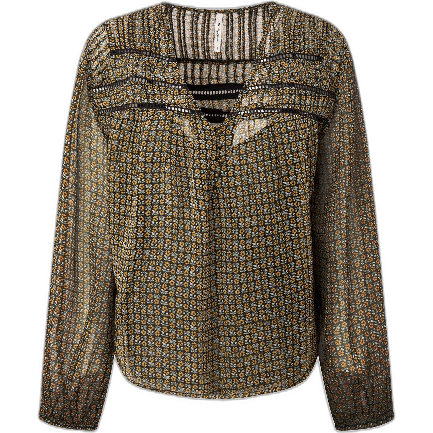 Pepe Jeans, Damen, Hemd, damenhemd pepe jean noemi, Blau, (S)