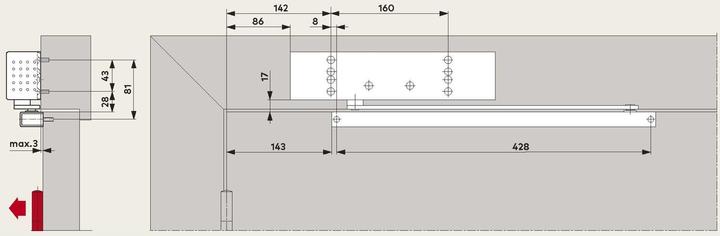 Produktbild Dormakaba Gleitschienen-Türschliesser TS 92 G Basic (Objekttür, Zimmertür, Eingangstür, Indoor)