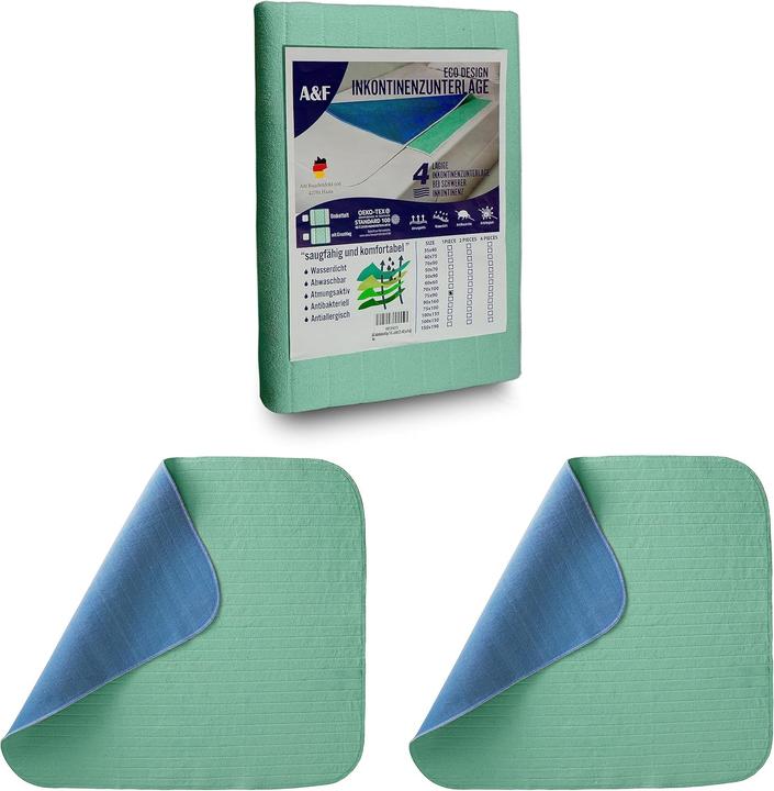 A&F Waschbare Inkontinenzauflage, 2er Pack (2 x)