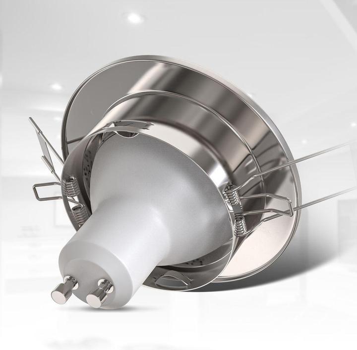 Immagine prodotto B.K.Licht Set di luci da incasso a LED, nichel opaco, 6xLED/GU10/5,5W (400 lm, GU10)