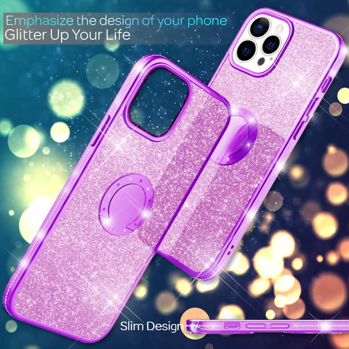 Actual product image Nalia Ring glitter silicone sleeve (Apple iPhone 13 Pro)