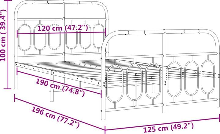 Image du produit vidaXL Bettgestell (120 x 190 cm)