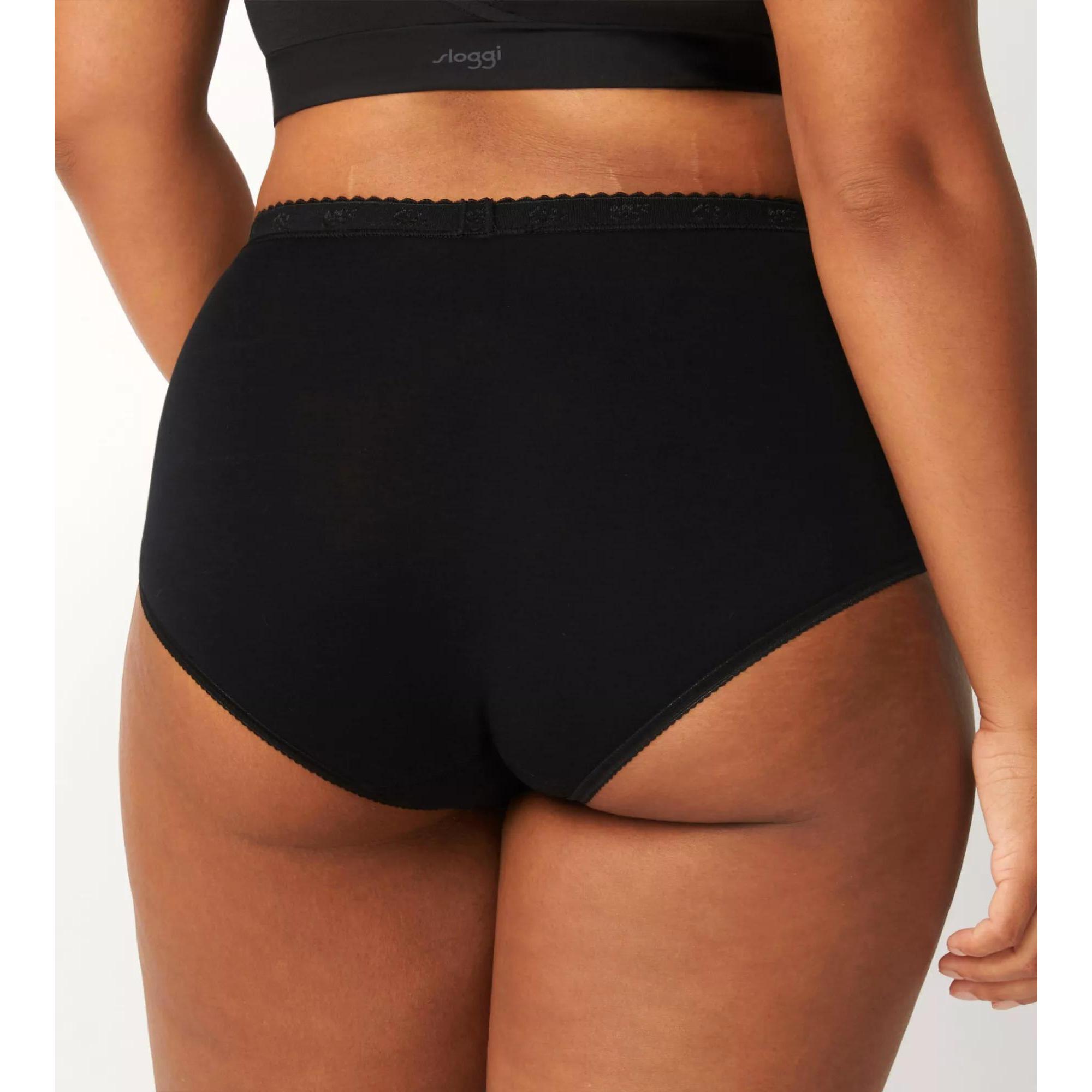 Thumbnail - Sloggi, Damen, Unterhosen, Chic Maxi, Schwarz, (46, 4er Pack)