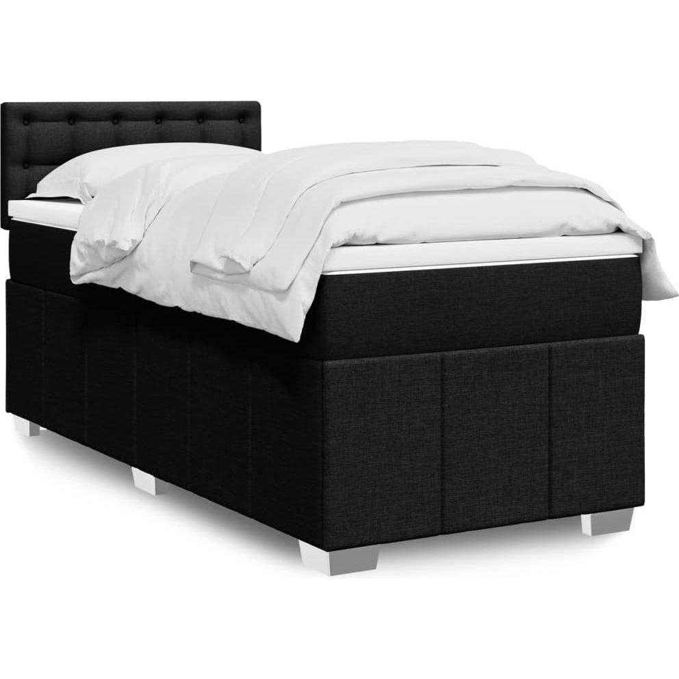 VidaXL, Bett, Bo x springbett mit Matratze 90 x 200 cm Stoff (90 x 200 cm)