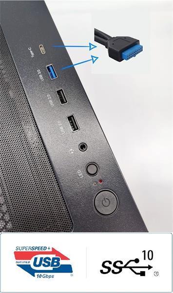 Productafbeelding 1st Cool 1stCOOL GAMER 5, ATX-kast, 3x ARGB ventilator, USB3.0, USB-C, zwart (ATX)