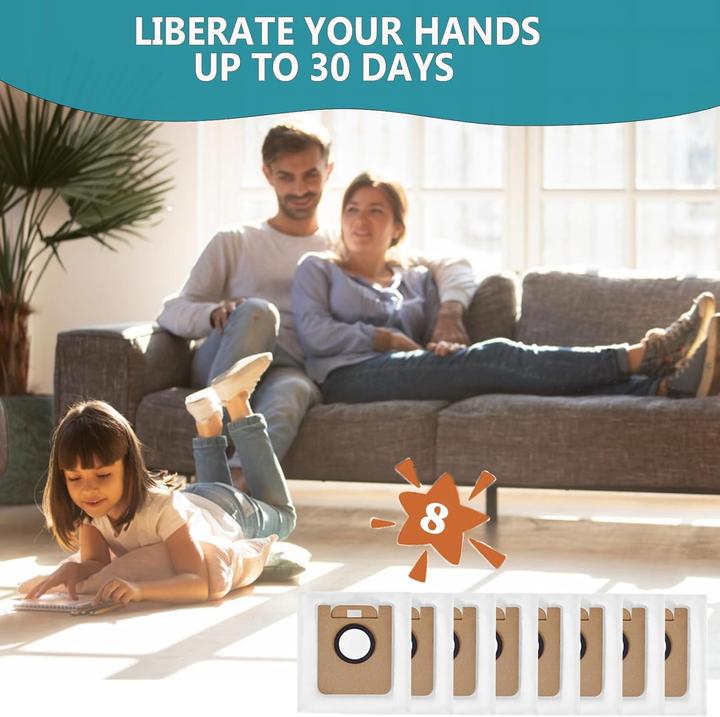 Immagine prodotto Plutoos 8-teiliges Staubsaugerbeutel Zubehörset für Dreame D10Plus D10sPlus Staubsaugerroboter 2.5L (8x)