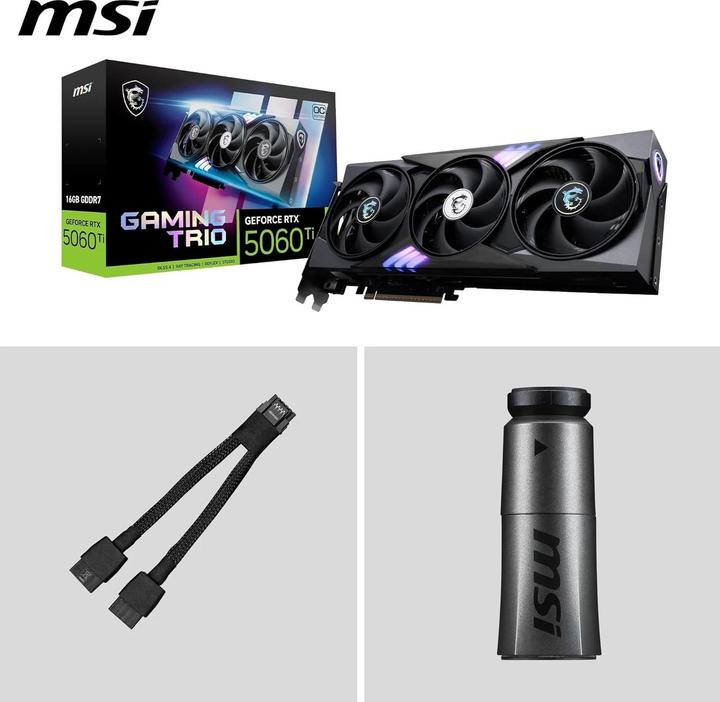 Actual product image MSI GeForce RTX 5060 Ti GAMING TRIO OC (16 GB)