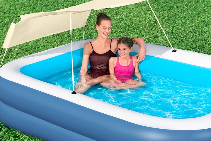 Actual product image Bestway Pool 2 chambers rectangular with roof