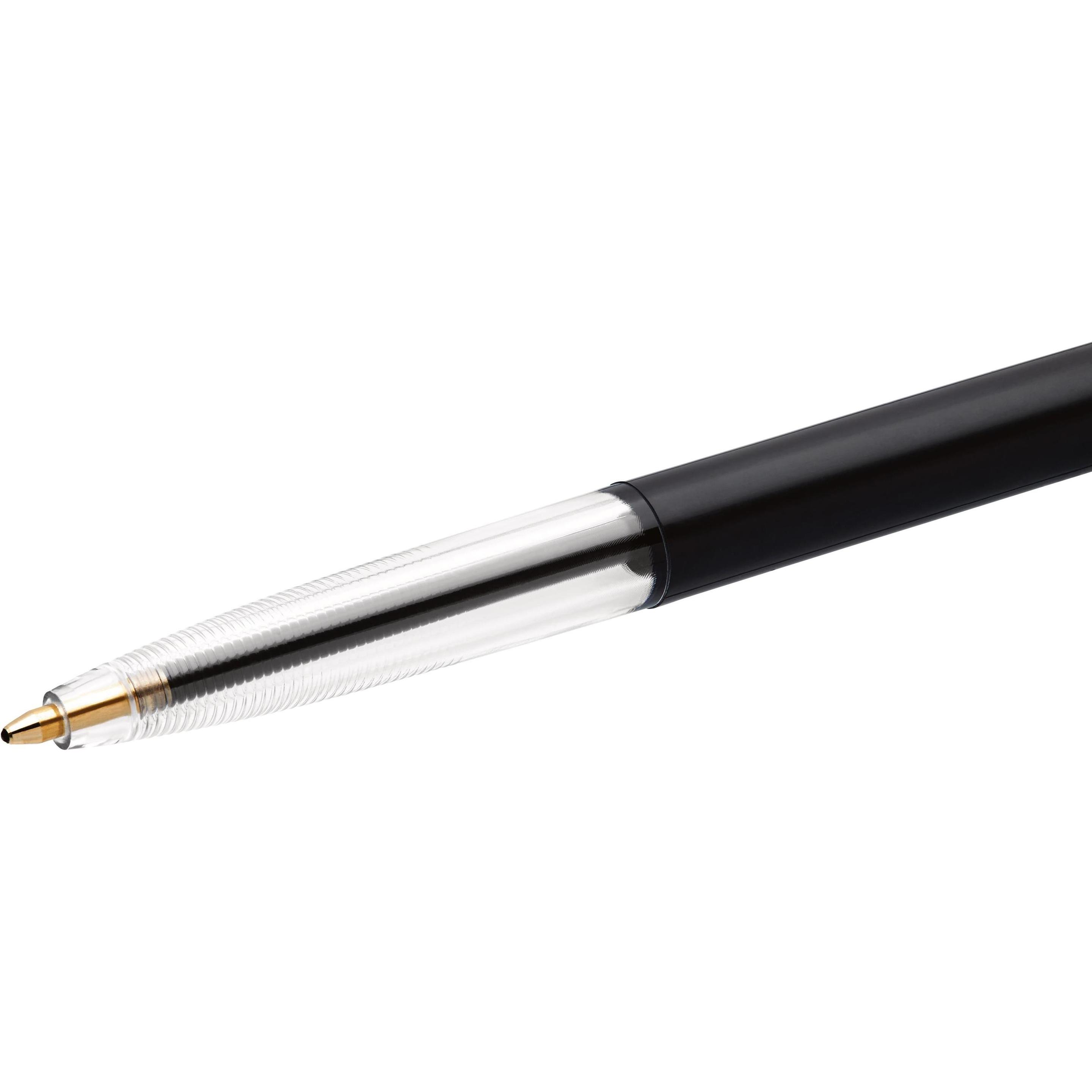 Bic, Schreibstifte, Kugelschreiber 0.32 mm, 50 Stück, Schwarz (Transparent, Schwarz, 50 x)