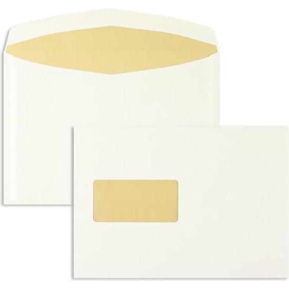 Blanke, Briefumschlag, Kuvertierhüllen Biotop3 C5 90g/qm gummiert Fenster VE=500 Stück creme (C5, 500 x)