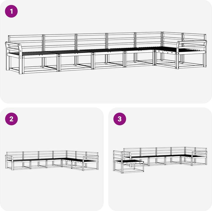 Produktbild vidaXL Outdoor-Sofa