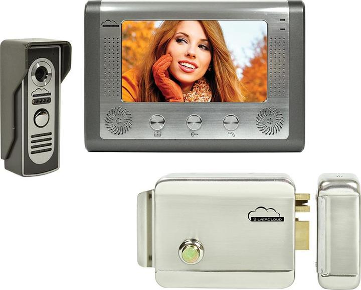 Produktbild PNI SilverCloud House 715 Video-Gegensprechanlage-Paket mit 7-Zoll-LCD-Bildschirm und elektromagnetische