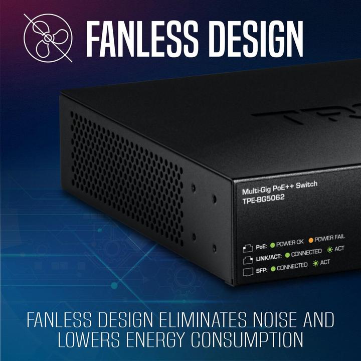 Produktbild Trendnet 6-PORT 2.5G GAN POWER POE++ (6 Ports)