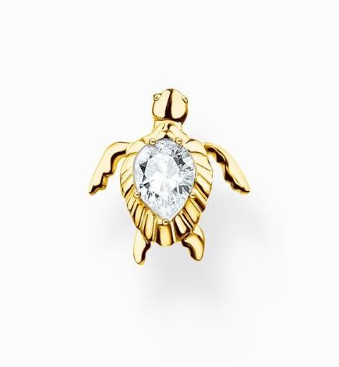 Actual product image Thomas Sabo Single stud earrings turtle gold (925 silver)