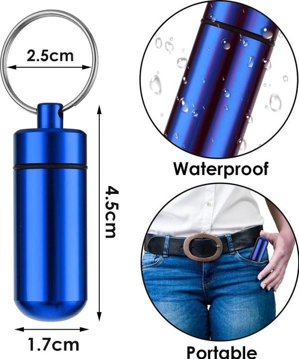 Actual product image Cbx Pill box with key ring