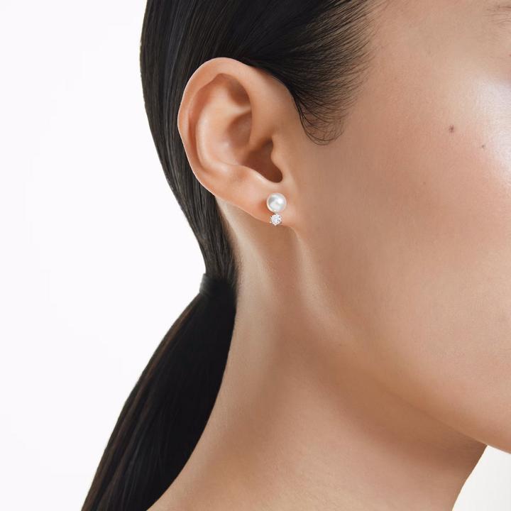 Immagine prodotto Swarovski Orecchini Matrix con perla di cristallo taglio rotondo bianco (Metallo Swarovski)