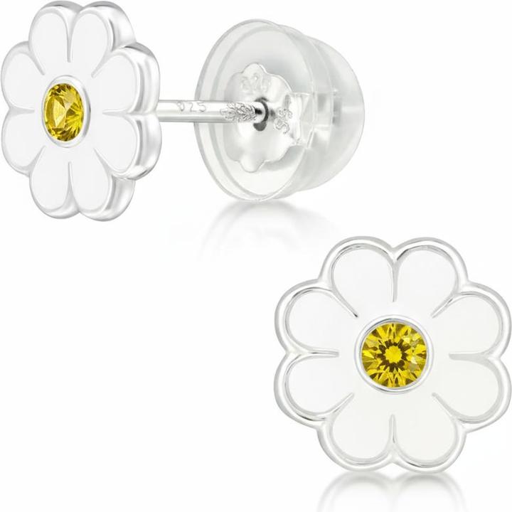 Immagine prodotto Maxte Premium Kinder- Silber-Gänseblümchen mit Kristall und Epoxy (Argento)