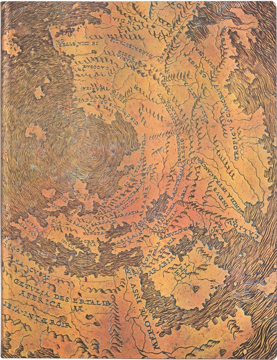 Actual product image Paperblanks Notebook Hunt-Lenox-Globus 18 x 23 cm, Lined, Brown (18 x 23 cm, Lined, Soft cover)