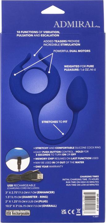 Produktbild CalExotics Admiral™ Plug and Play Weighted Cock Ring (3.75 cm)