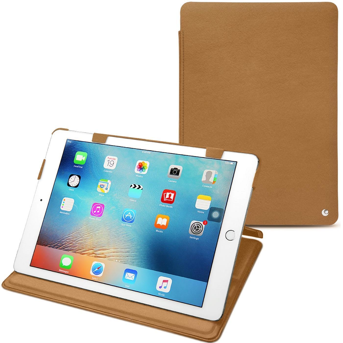 Noreve Lederschutzhülle horizontal (iPad 9.7), Tablet Hülle, Braun