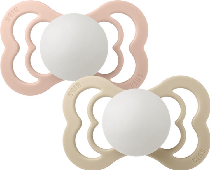 Immagine prodotto Bibs Succhietto supremo in silicone (confezione da 2), Vanilla & Blush Night (taglia 1, 0-6M) (2 x, fino a 6 M.)