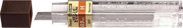 Image du produit Pentel Mine Hi-Polymer Super 0.3 mm, H (12 pièce(s), Graphite, 0.30 mm)