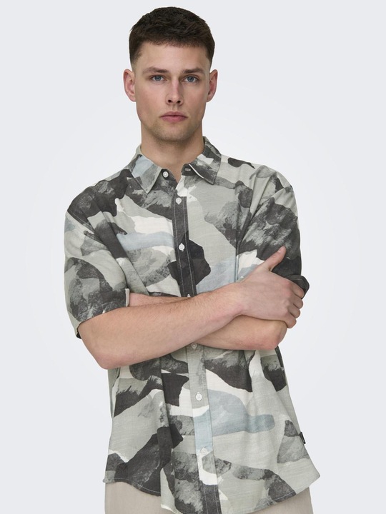 Produktbild Only & Sons Locker geschnitten Hemdkragen Hemd Hemd (L)