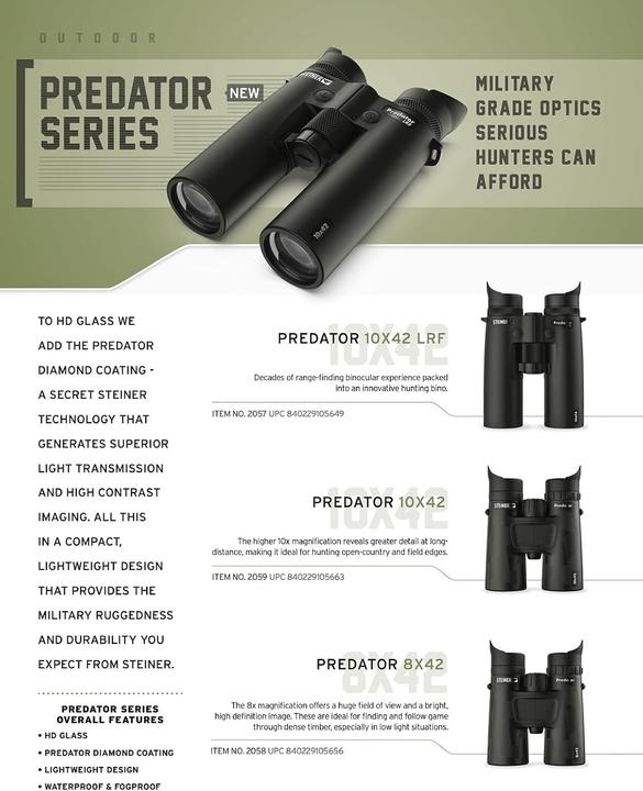 Produktbild Steiner Binocolo Predator (8x, 42 mm)