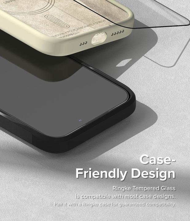 Immagine prodotto Ringke Proteggi schermo iPhone 15 Pro Max Vetro temperato Premium 9H con maschera di installazione (1 Pezzo/i, Apple iPhone 15 Pro Max)