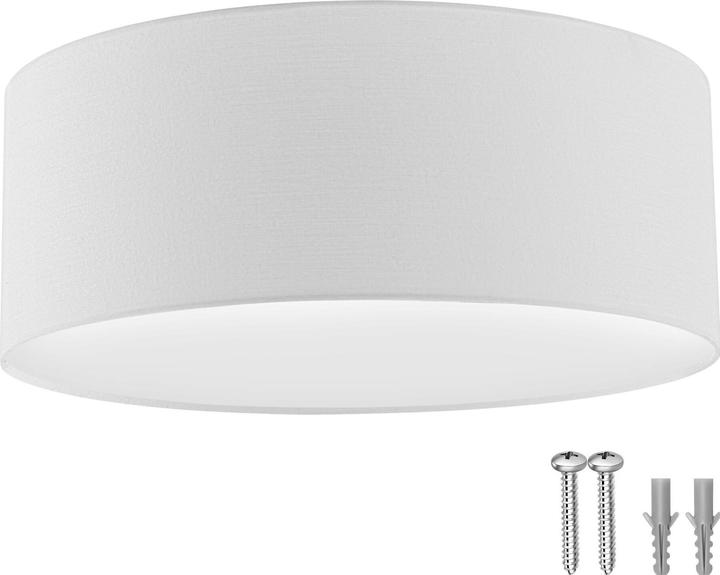 Produktbild tectake Deckenleuchte Circum, Textilschirm im Leinenlook (E27)