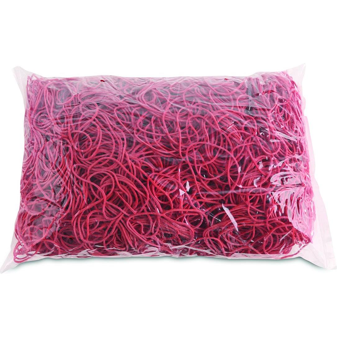 Office Products, Gummiband, Schutzvorrichtungen, medizinisch, 50 mm, 1,5 x 1,5 mm, 60 % Gummi, 1000 g, Hitze, rot
