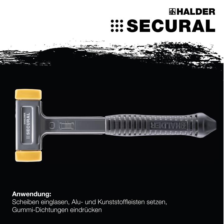 Actual product image Halder SECURAL-PLUS soft-face hammer, recoilless (680 g)