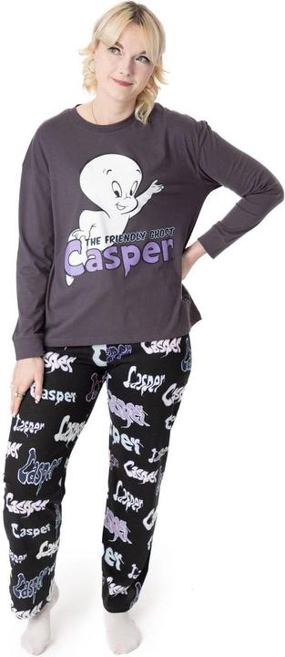 Actual product image Casper the friendly ghost Womens/Ladies Character Long-Sleeved Long Pyjama Set (L)