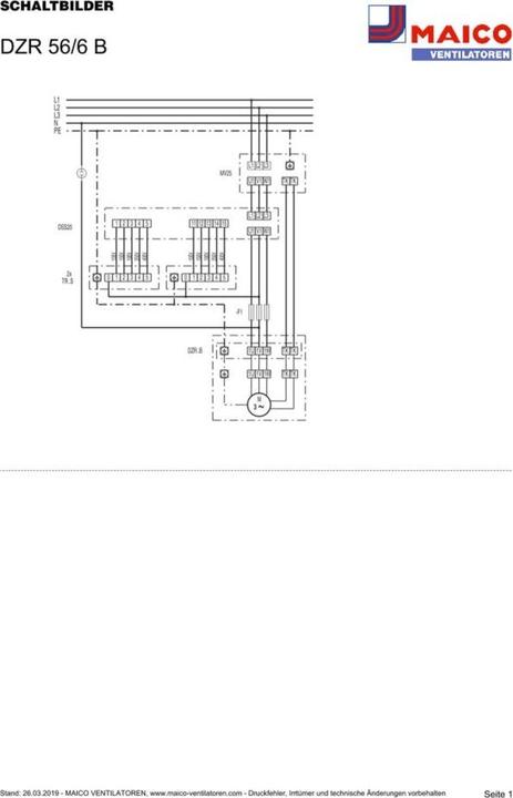 Produktbild Maico MAI DZR 56/6 B Axial-Rohrventilator, DN560, Drehstrom