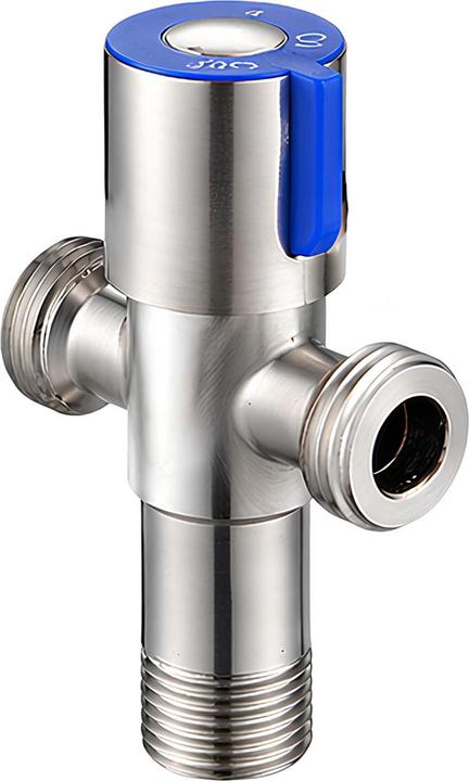 Produktbild Avizar 3-Wege Absperrventil Messing verchromt