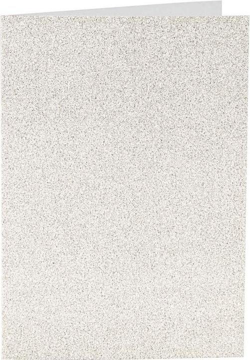 Productafbeelding Creativ Company Karten und Umschläge 10,5 x 15 cm Glitzerweiss - 4 Stück. (4 Pcs.)