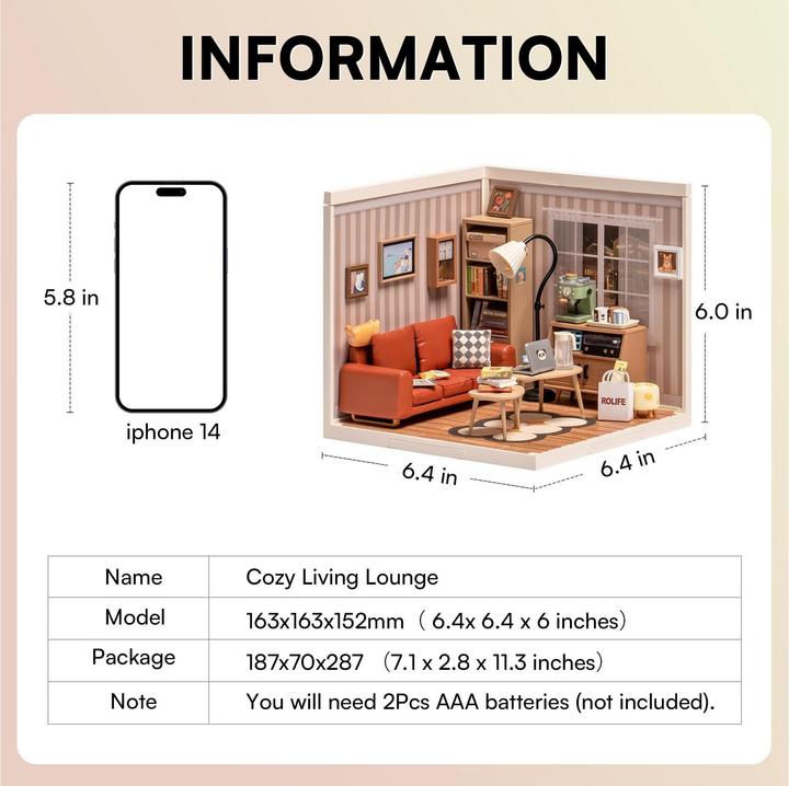 Actual product image Rolife Cozy Living Lounge - Diorama