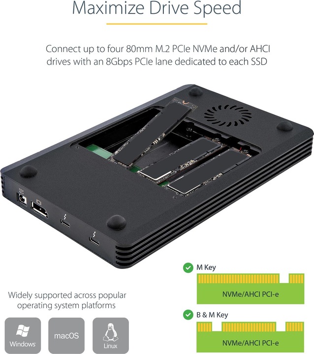 Produktbild StarTech 4 Bay NVMe Gehäuse (M.2)