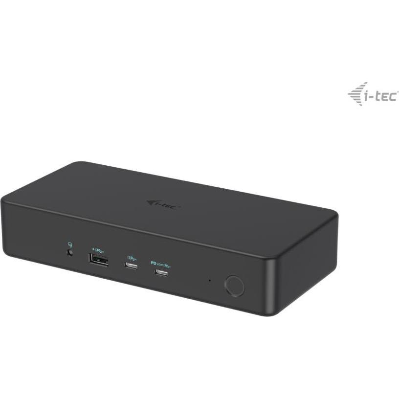 Thumbnail - i-tec USB 3.0/USB-C/TB 3 PRO DUAL 4K (USB-C, 9 Ports), Dockingstation + USB Hub, Schwarz
