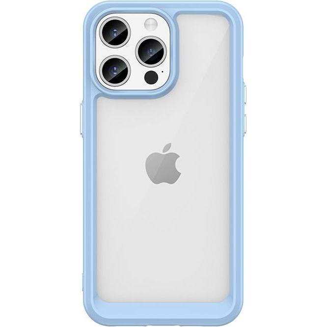 Hurtel iPhone 15 Pro Max Outer Space Reinforced Case with Flexible Frame - Blue (Apple iPhone 15 Pro Max), Smartphone Hü...